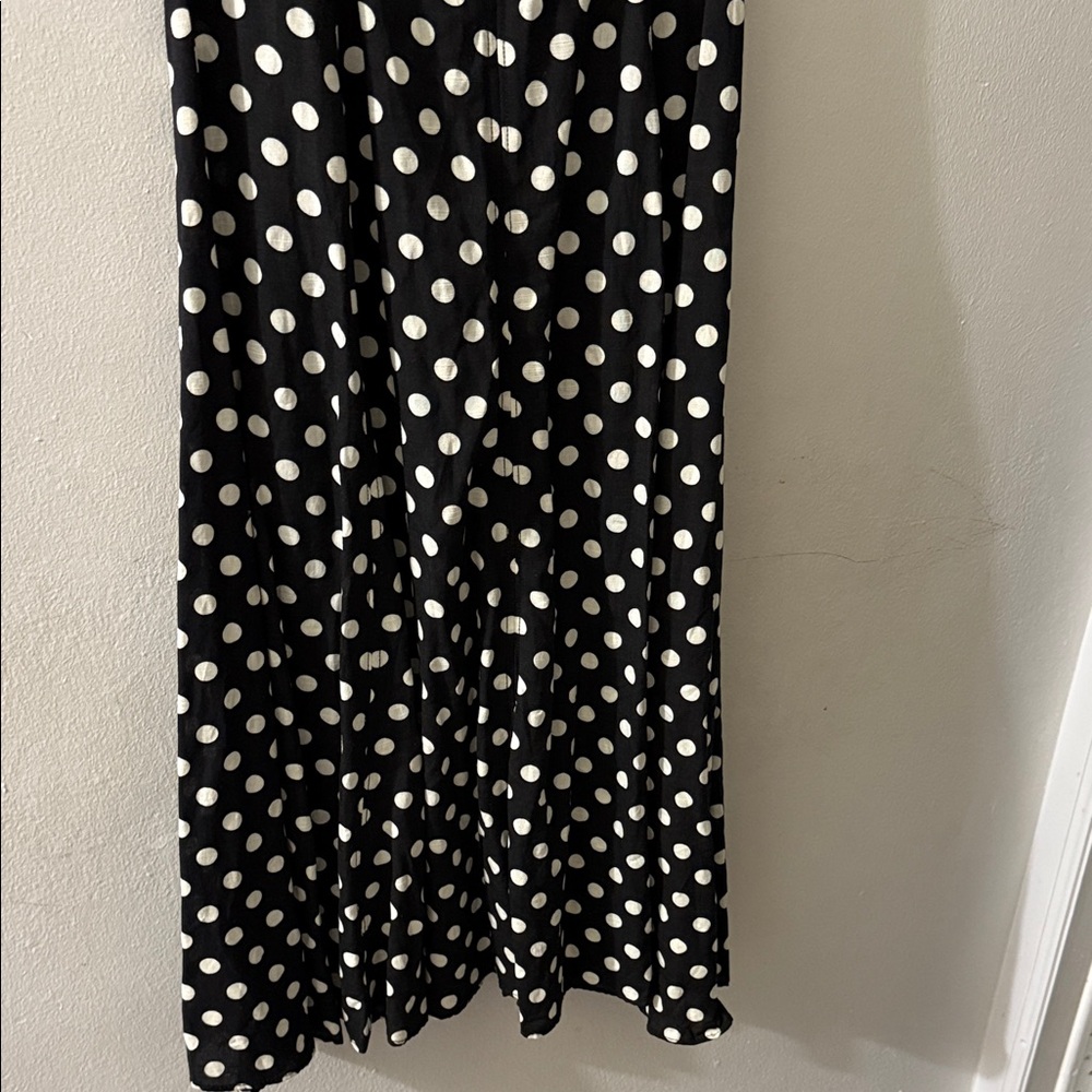 Zara Black and White Polka Dot Maxi Dress - Picture 3 of 5